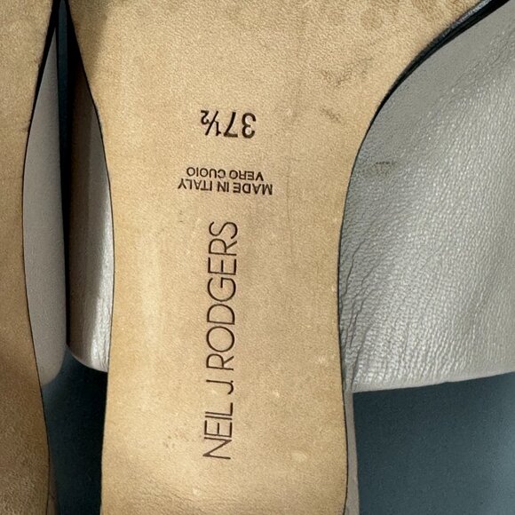 Neil J. Rodgers Sue Mules Square Toe Slim Fit Sandals, Size 37.5 - Picture 11 of 13